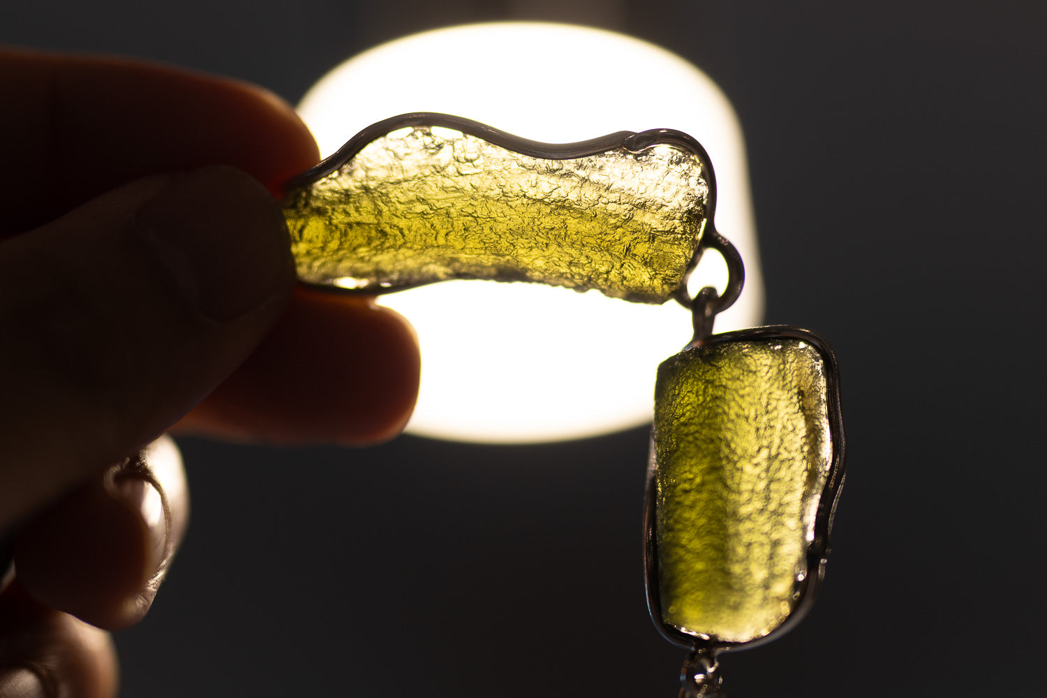 39g Czech Moldavite Necklace (925 Sterling Silver) 22" NEC2001