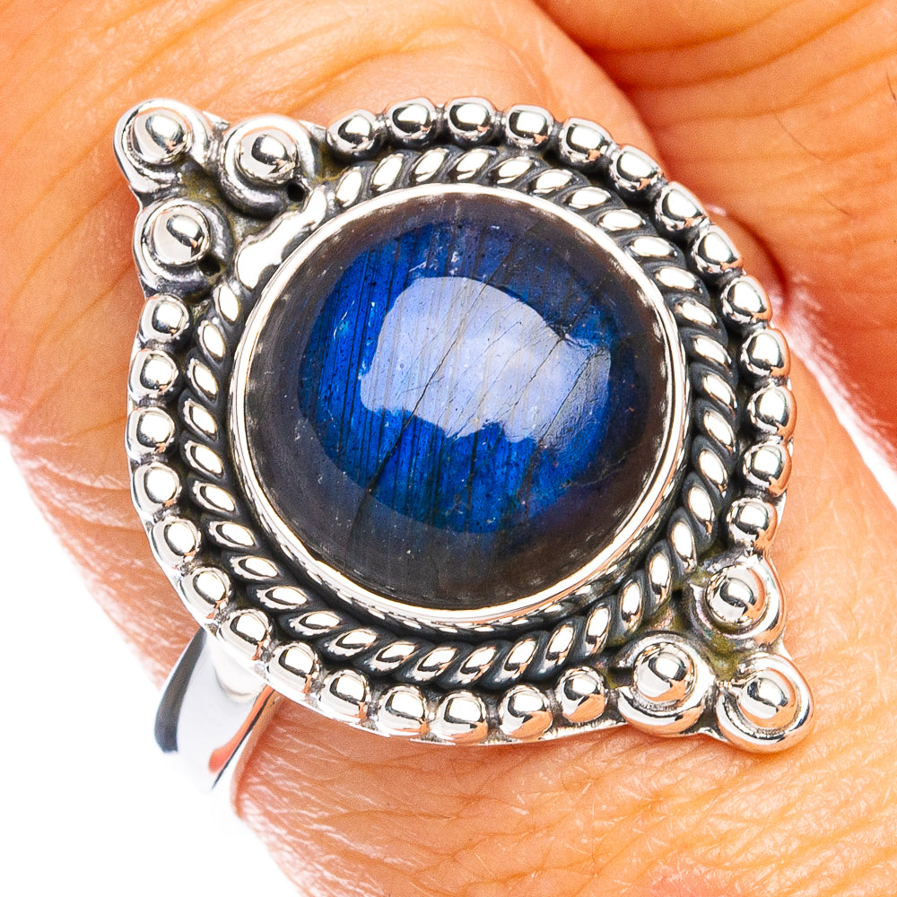 Premium Labradorite Ring Size 9 (925 Sterling Silver) R8074
