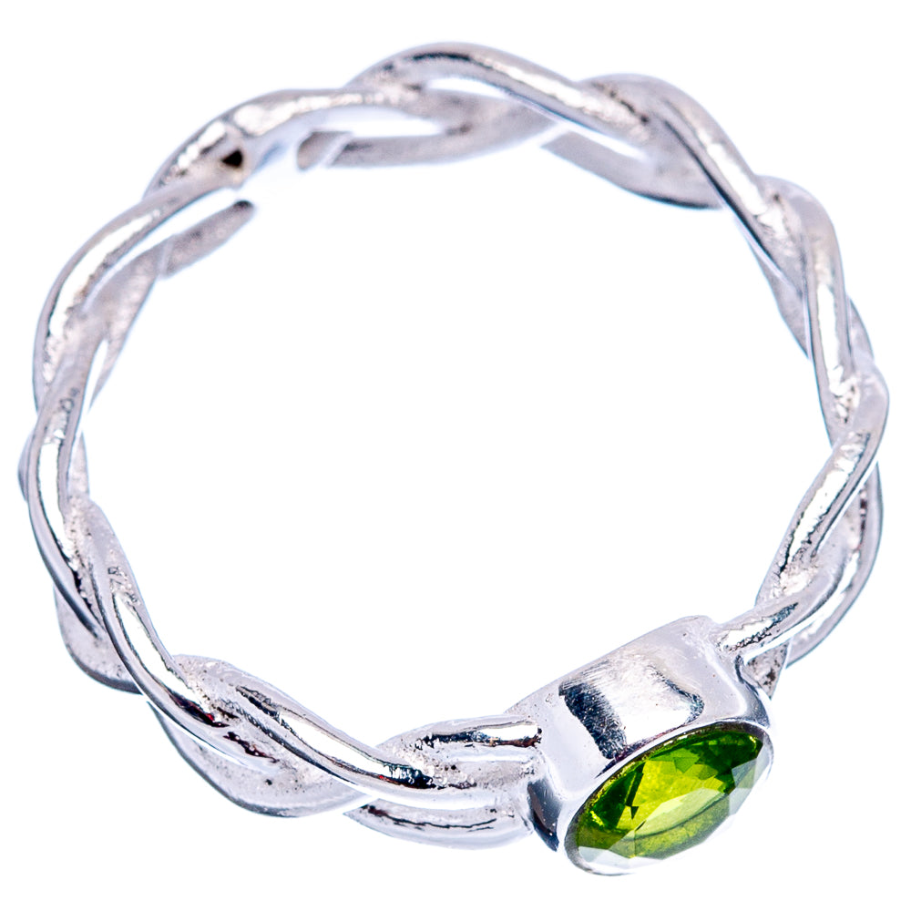 Peridot Dainty Ring Size 6.5 (.925 Sterling Silver)