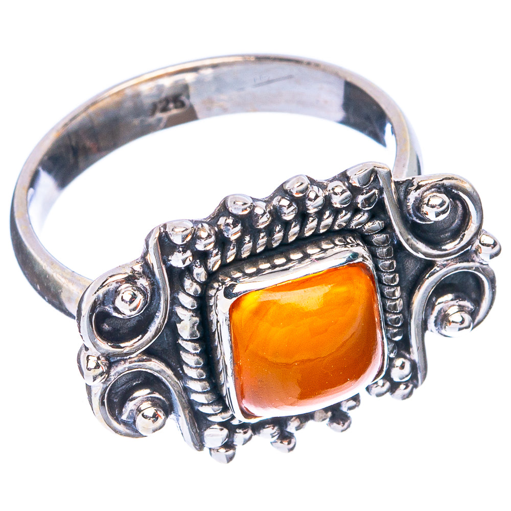 Carnelian Dainty Ring Size 6.75 (925 Sterling Silver) R5206