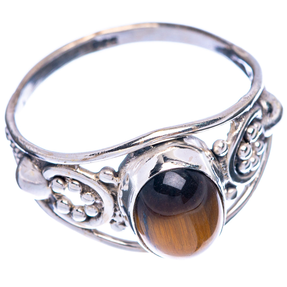 Tiger Eye Dainty Ring Size 7.25 (925 Sterling Silver) R145648