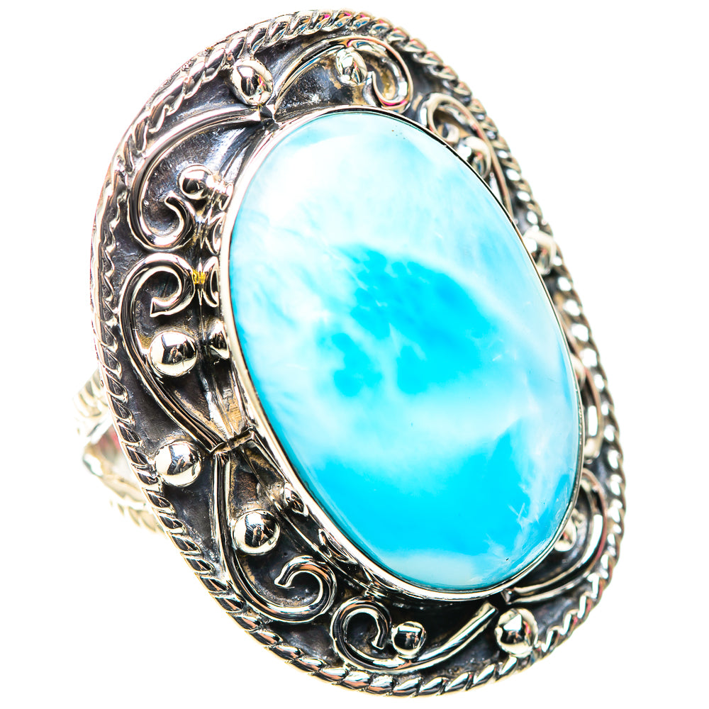 Signature Large Larimar Ring Size 8.75 (925 Sterling Silver) RING138298