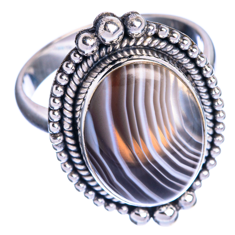 Botswana Agate Ring Size 8 (925 Sterling Silver) R144242