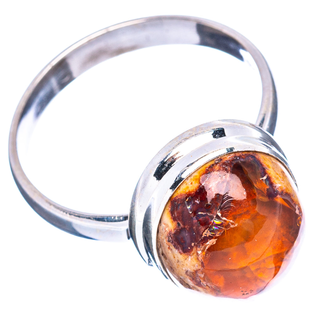 Rare Mexican Fire Opal Ring Size 11 (.925 Sterling Silver)