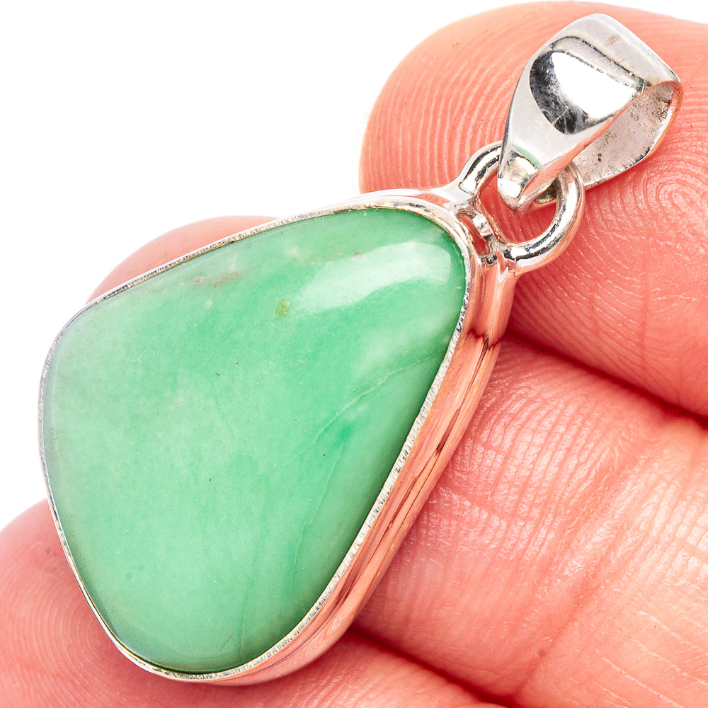 Chrysoprase Pendant 1 1/4" (925 Sterling Silver) P44293