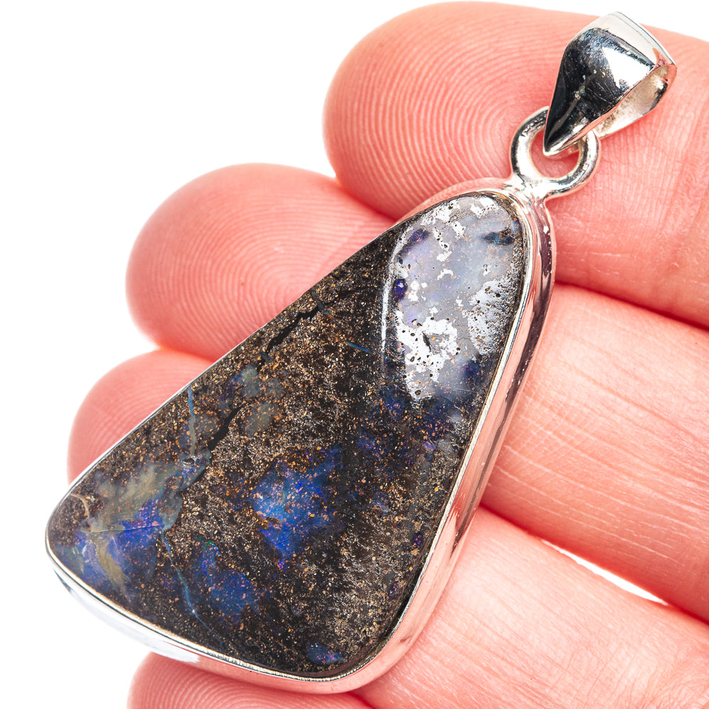 Boulder Opal Pendant 1 3/4" (925 Sterling Silver) P39338
