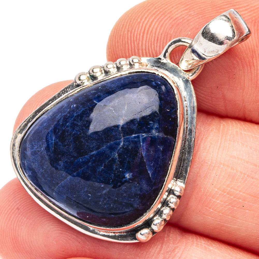 Sodalite 925 Sterling Silver Pendant 1 3/8" (925 Sterling Silver) P43625