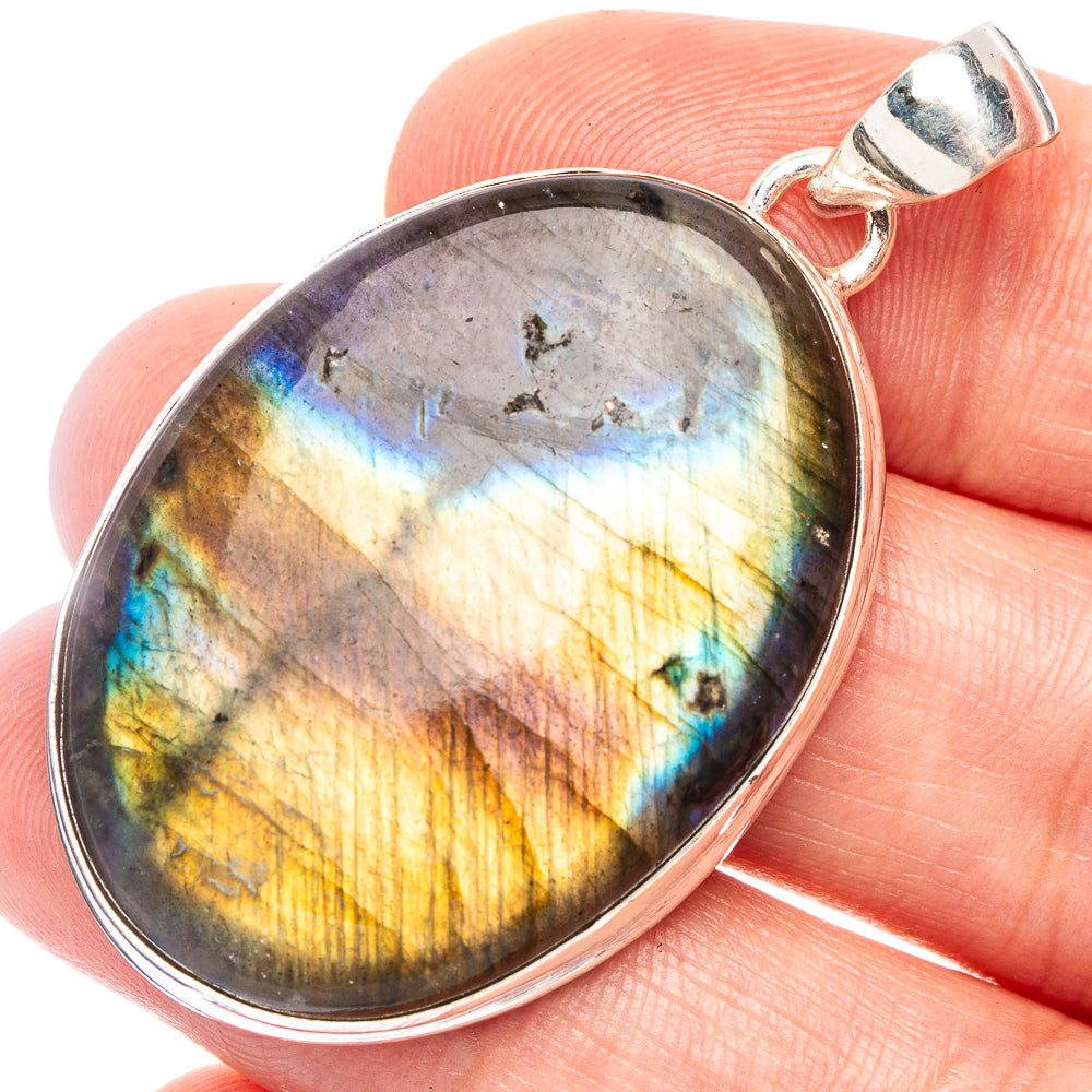 Labradorite Pendant 1 7/8" (925 Sterling Silver) P44814
