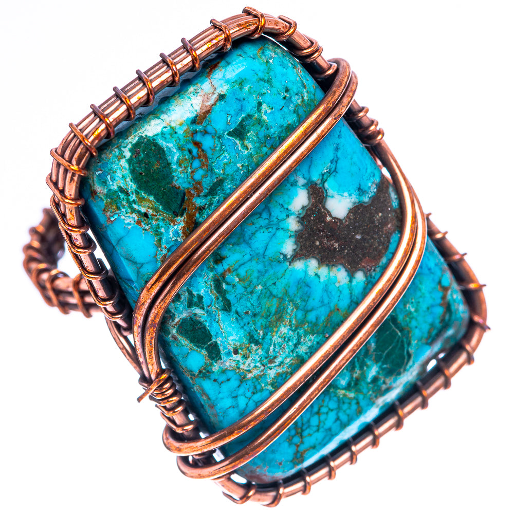 Turquoise Ring Size 7.75 (Oxidized Copper)