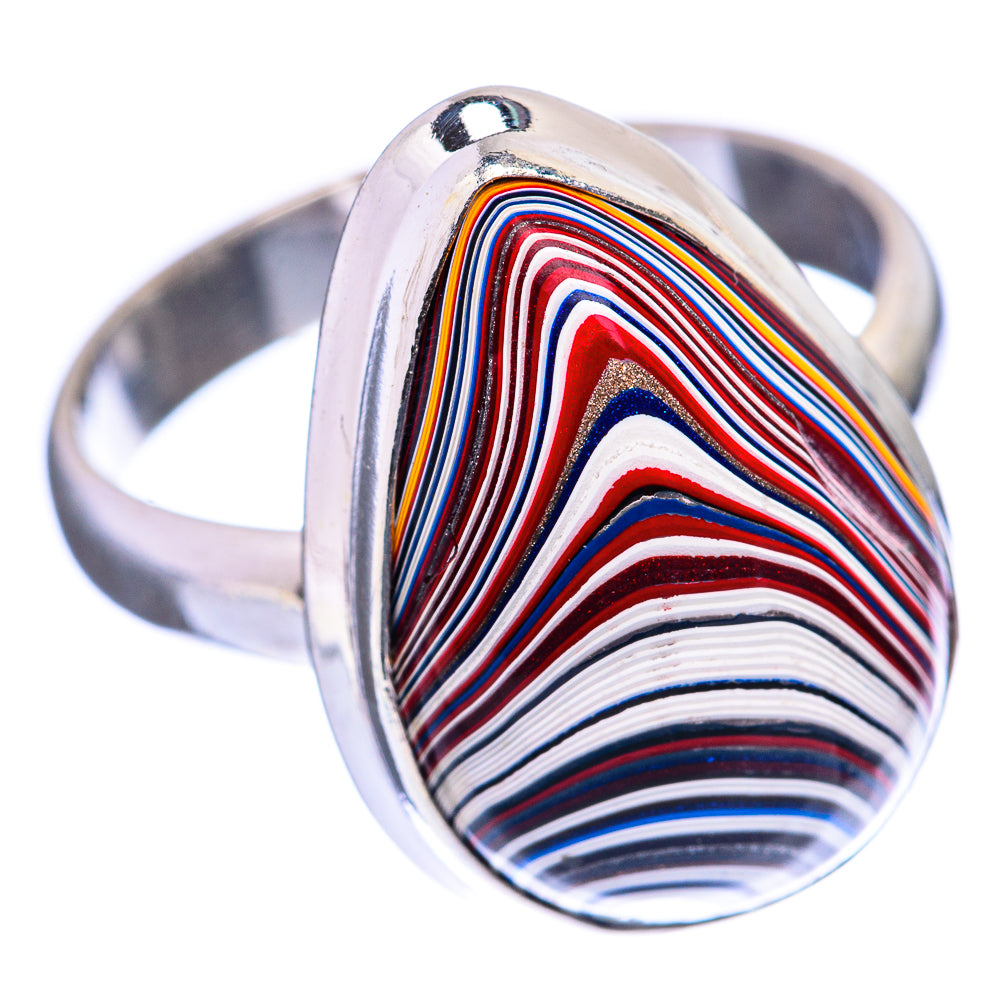 Fordite Ring Size 9 (925 Sterling Silver) R142824