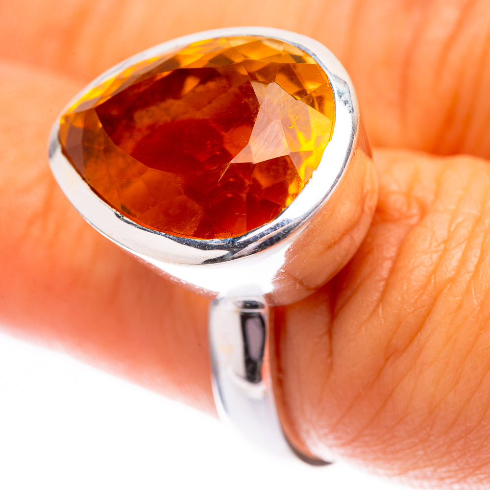 Faceted Citrine Ring Size 6 (925 Sterling Silver) R140599
