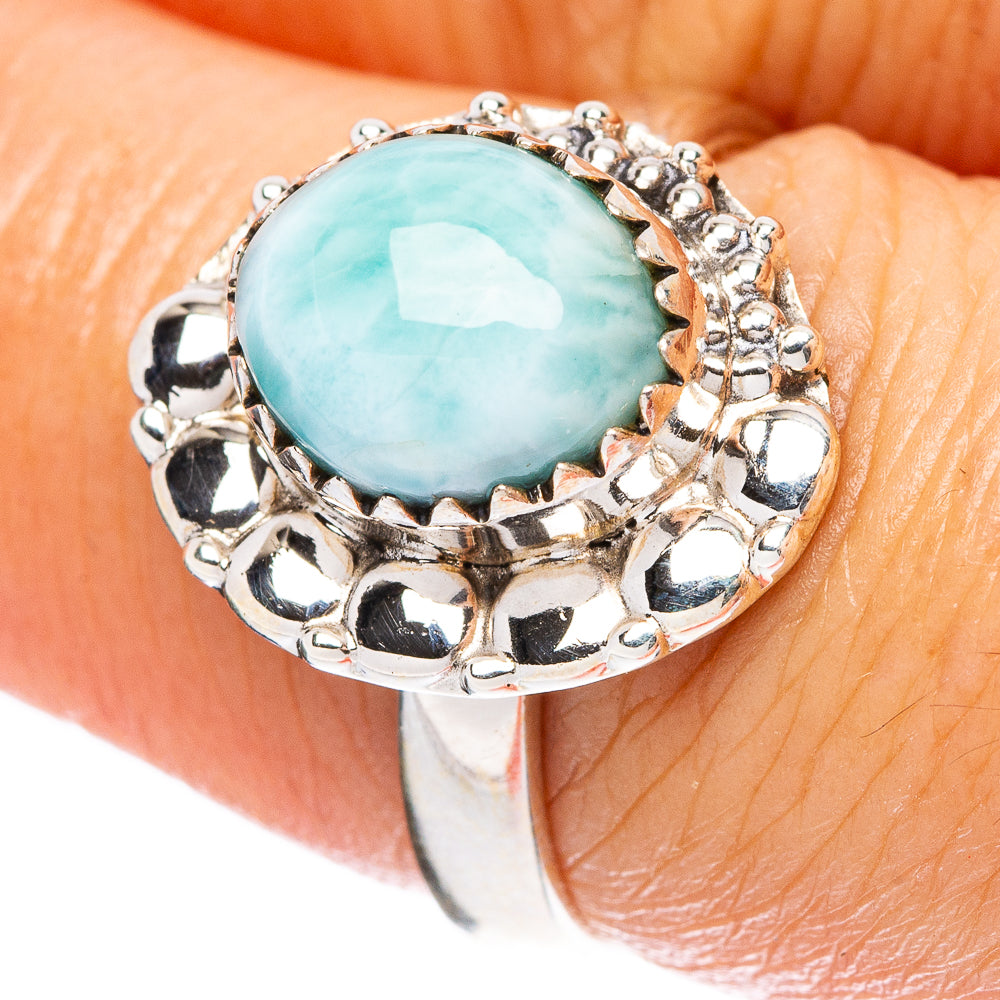 Larimar Ring Size 7 (925 Sterling Silver) R4588