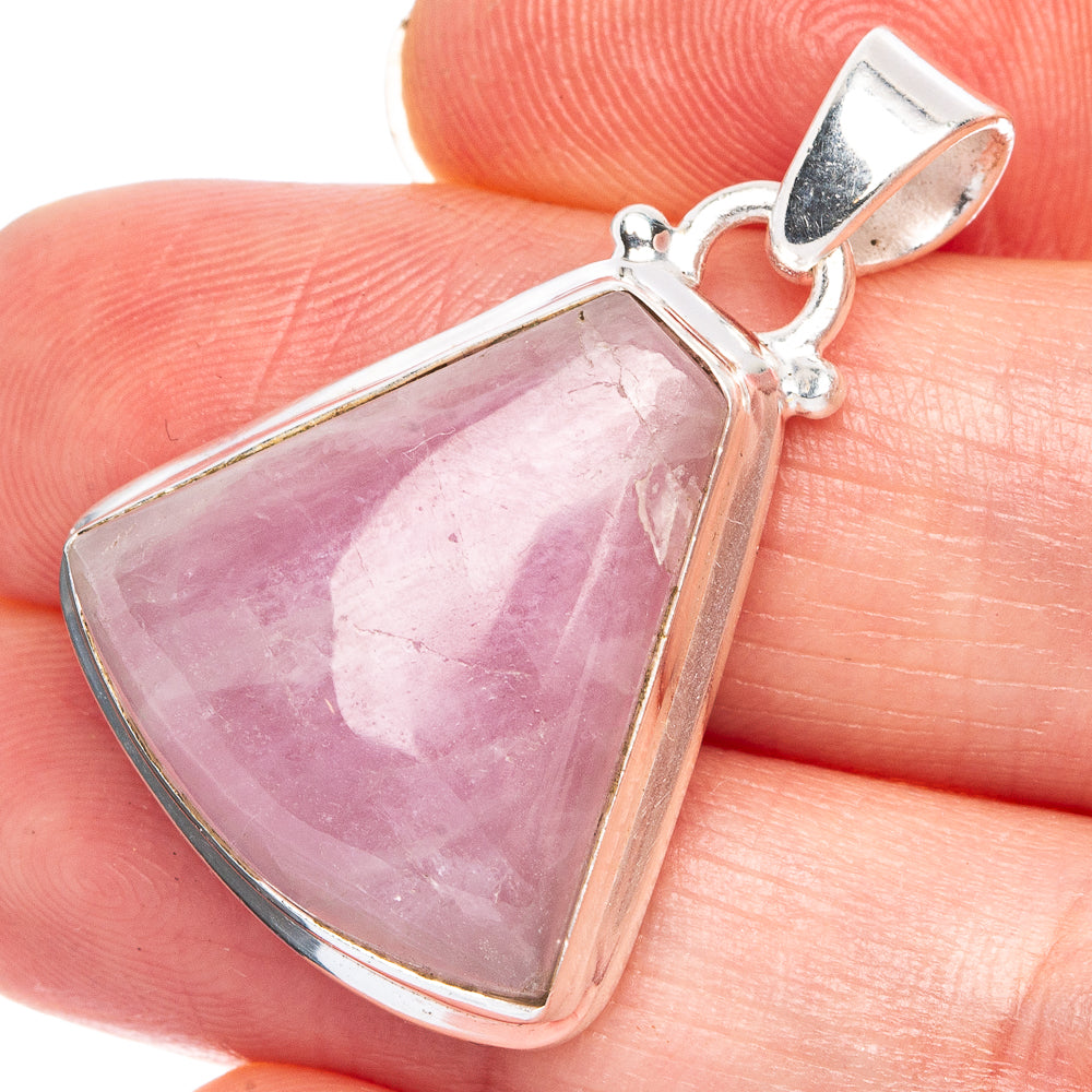 Kunzite Pendant 1 3/8" (925 Sterling Silver) P40377