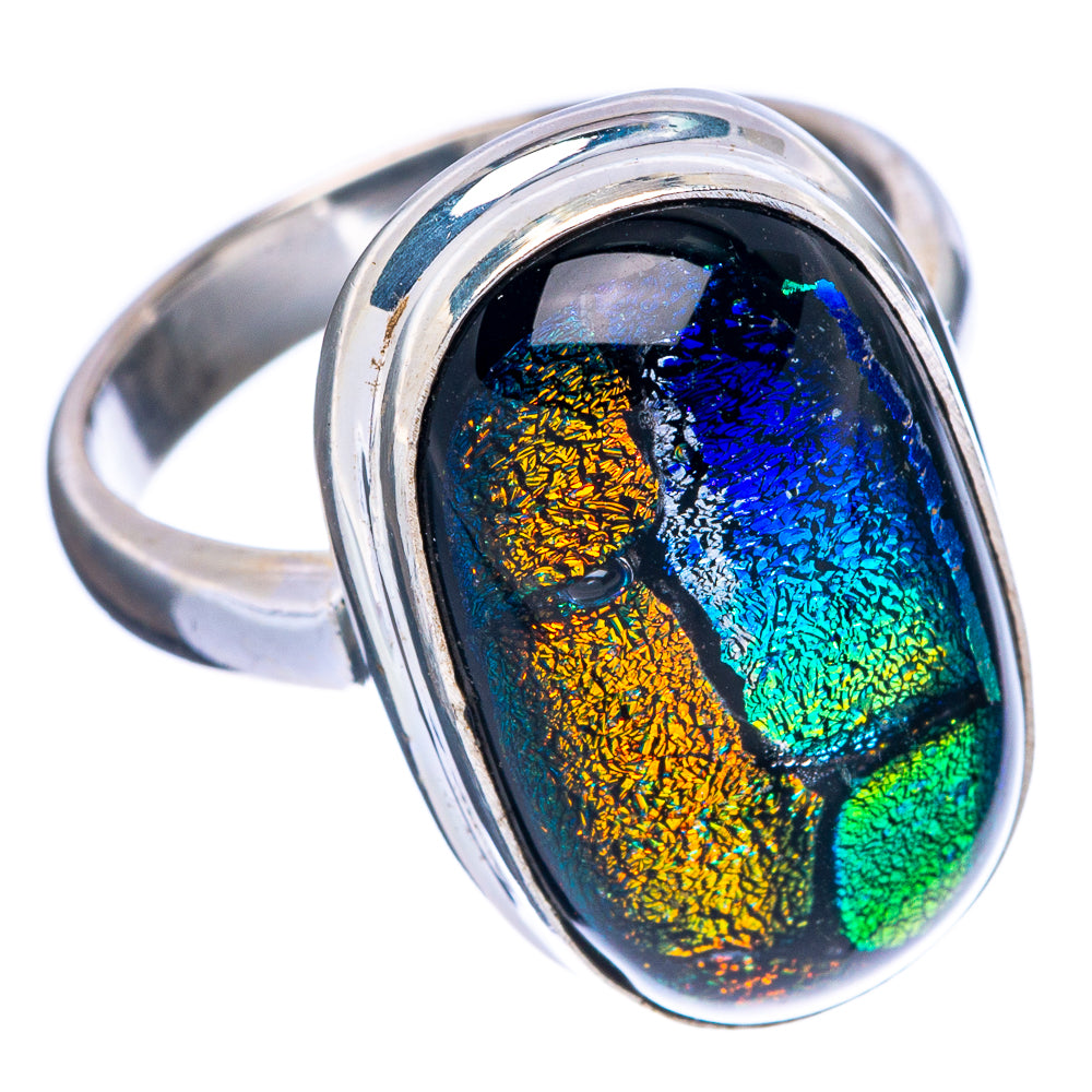 Dichroic Glass Ring Size 6.25 (925 Sterling Silver) R146159