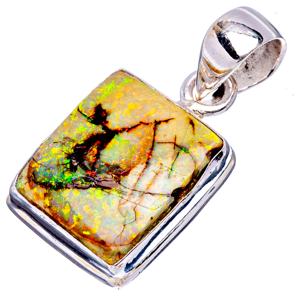 Rare Sterling Opal Pendant 1" (.925 Sterling Silver)