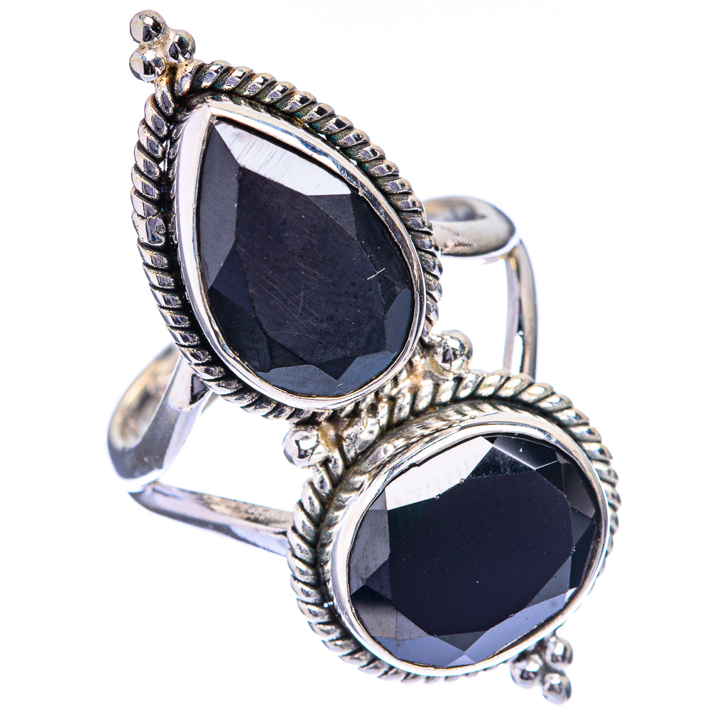 Large Black Onyx Ring Size 8.75 (925 Sterling Silver) R142762