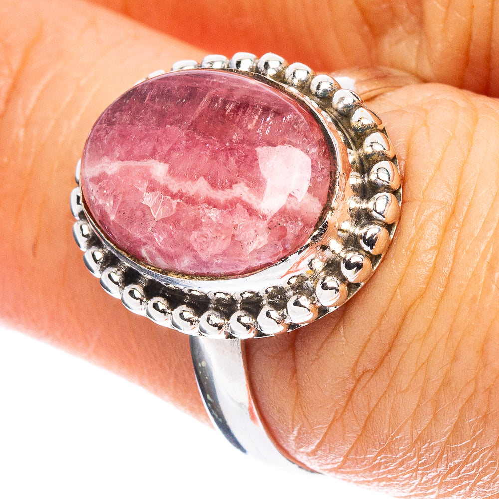 Rhodochrosite Ring Size 7.25 (925 Sterling Silver) R7976