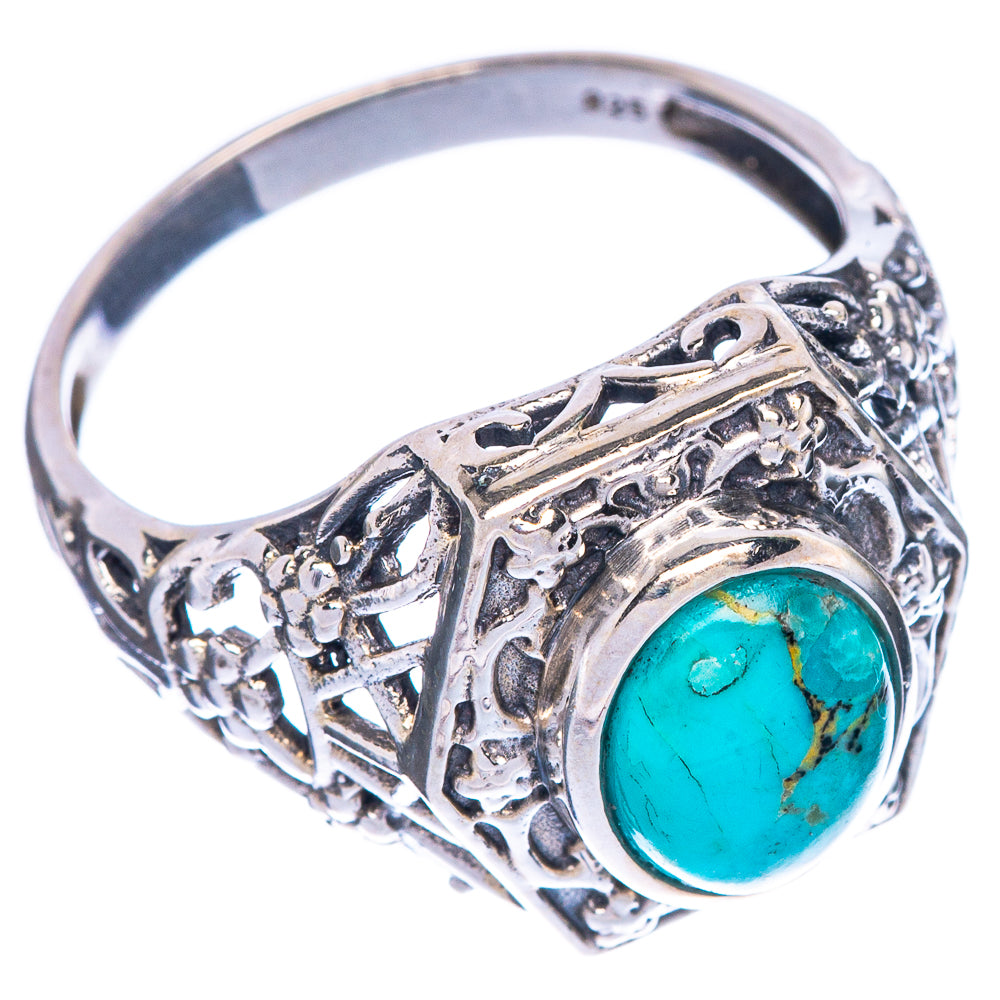 Rare Kingman Turquoise Ring Size 9 (925 Sterling Silver) R147152