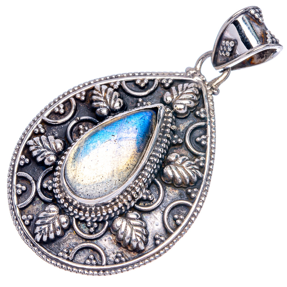 Labradorite Pendant 1 5/8" (925 Sterling Silver) P40183