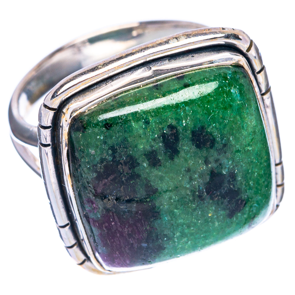 Ruby Zoisite Ring Size 7.75 (925 Sterling Silver) R1273