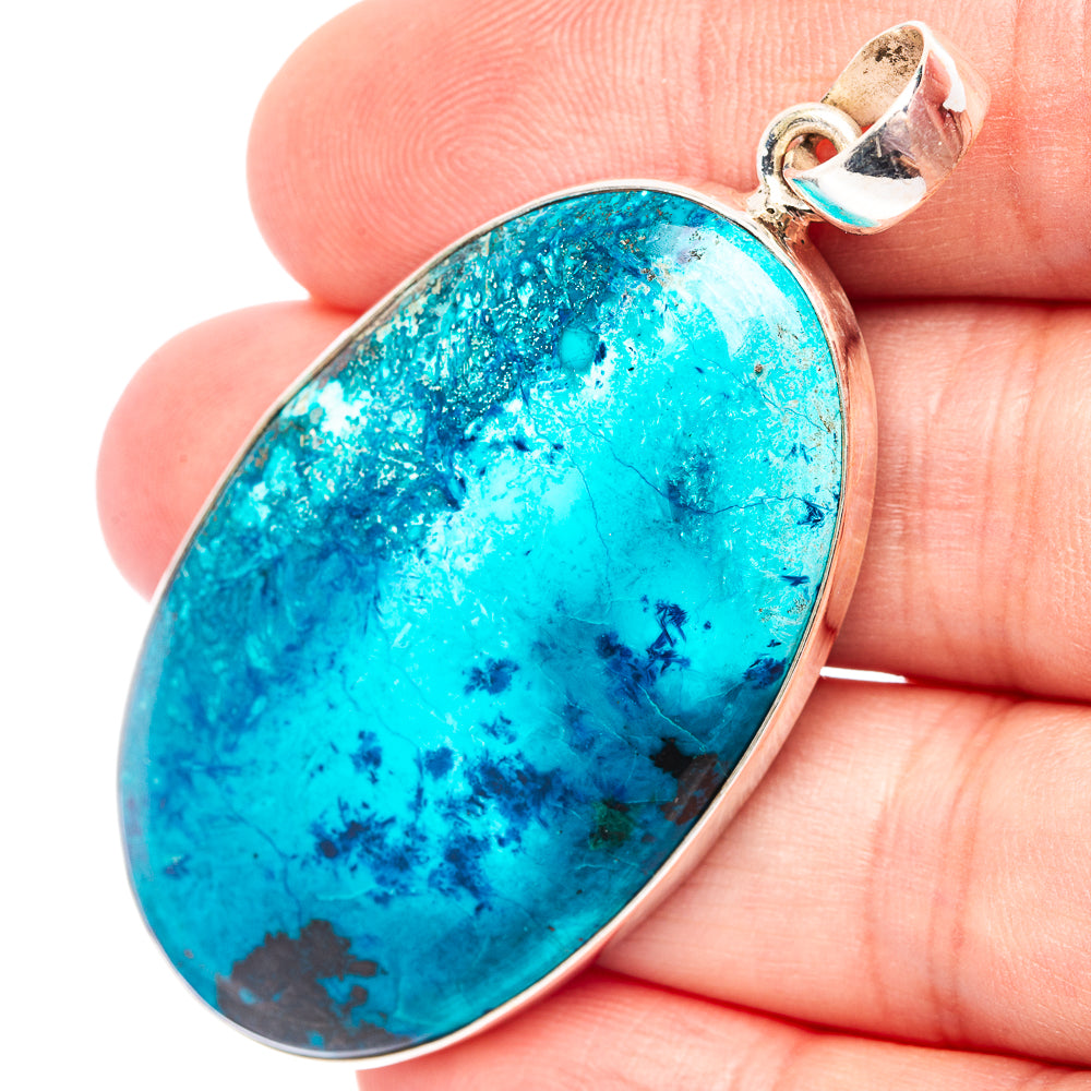 Shattuckite Pendant 2 1/4" (.925 Sterling Silver)