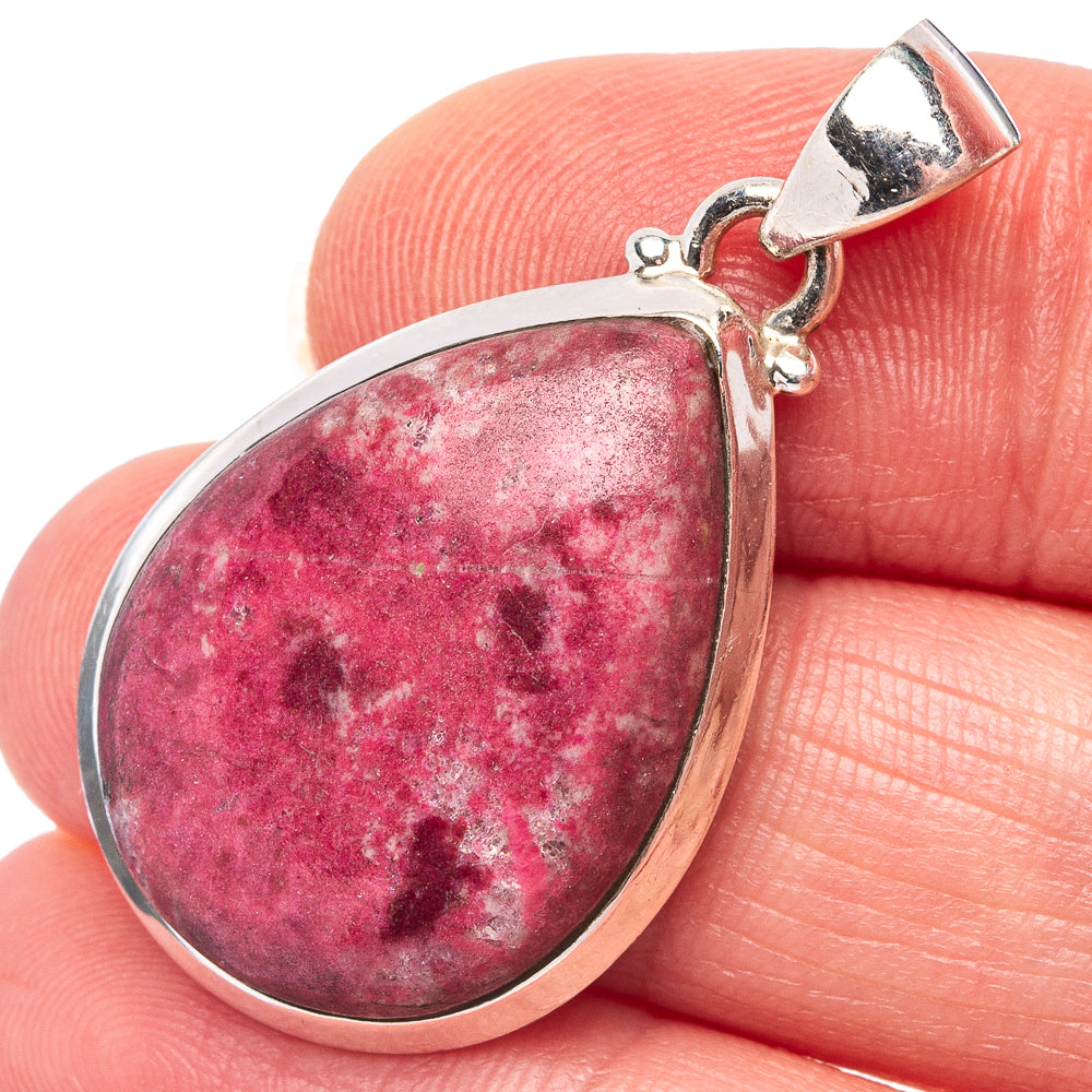 Thulite Pendant 1 3/8" (.925 Sterling Silver)