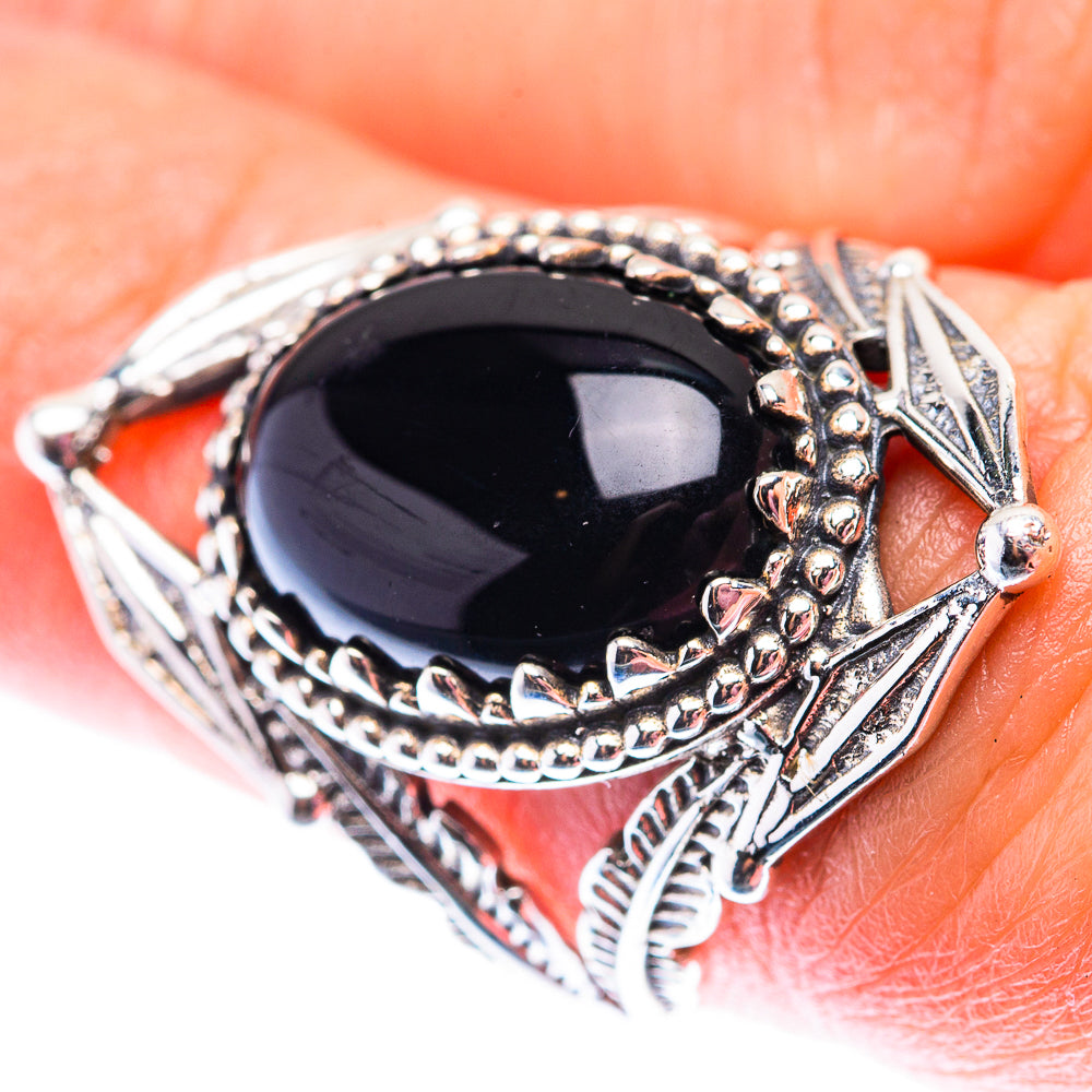 Black Onyx Ring Size 6.5 (925 Sterling Silver) RING140096