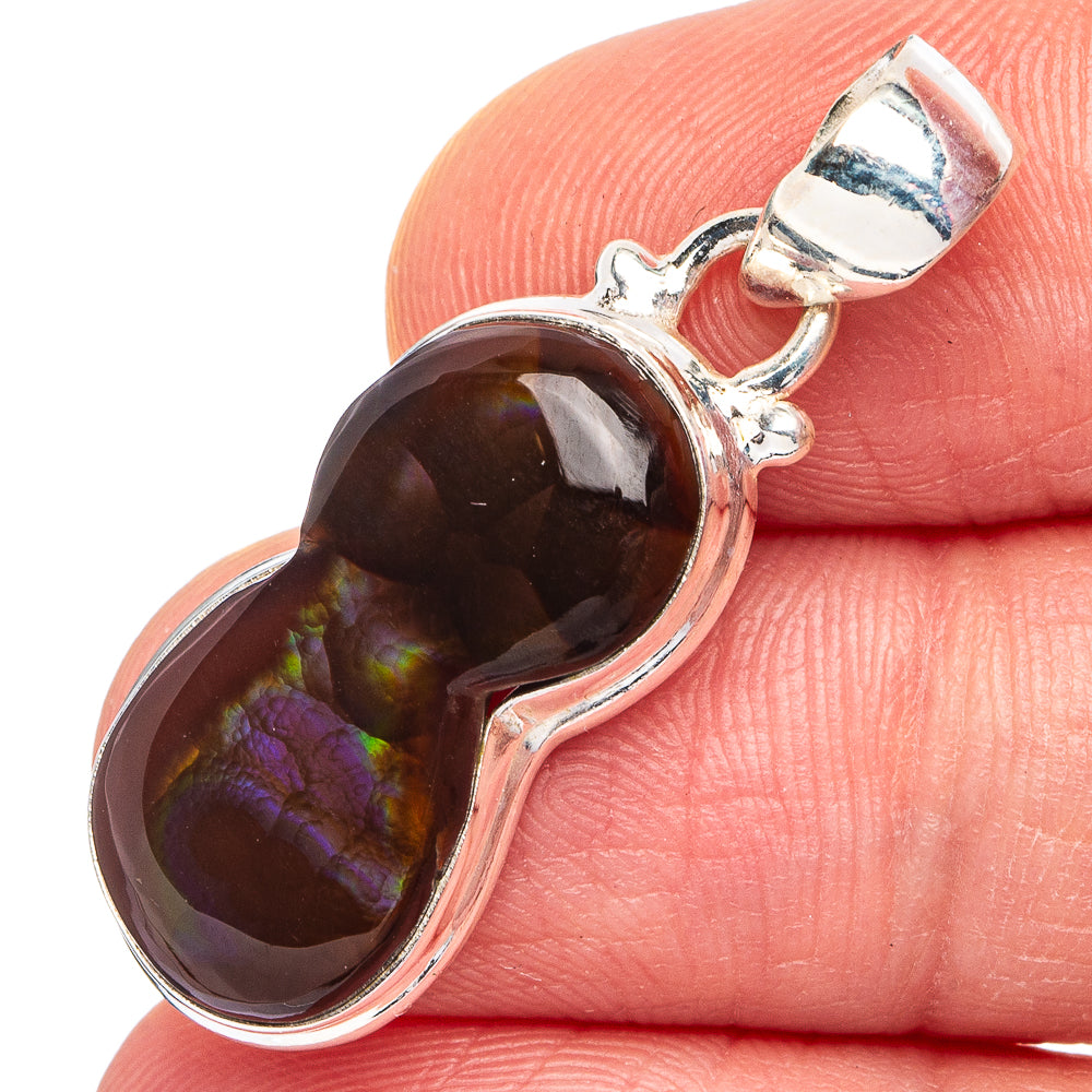 Rare Mexican Fire Agate Pendant 1 3/8" (.925 Sterling Silver)