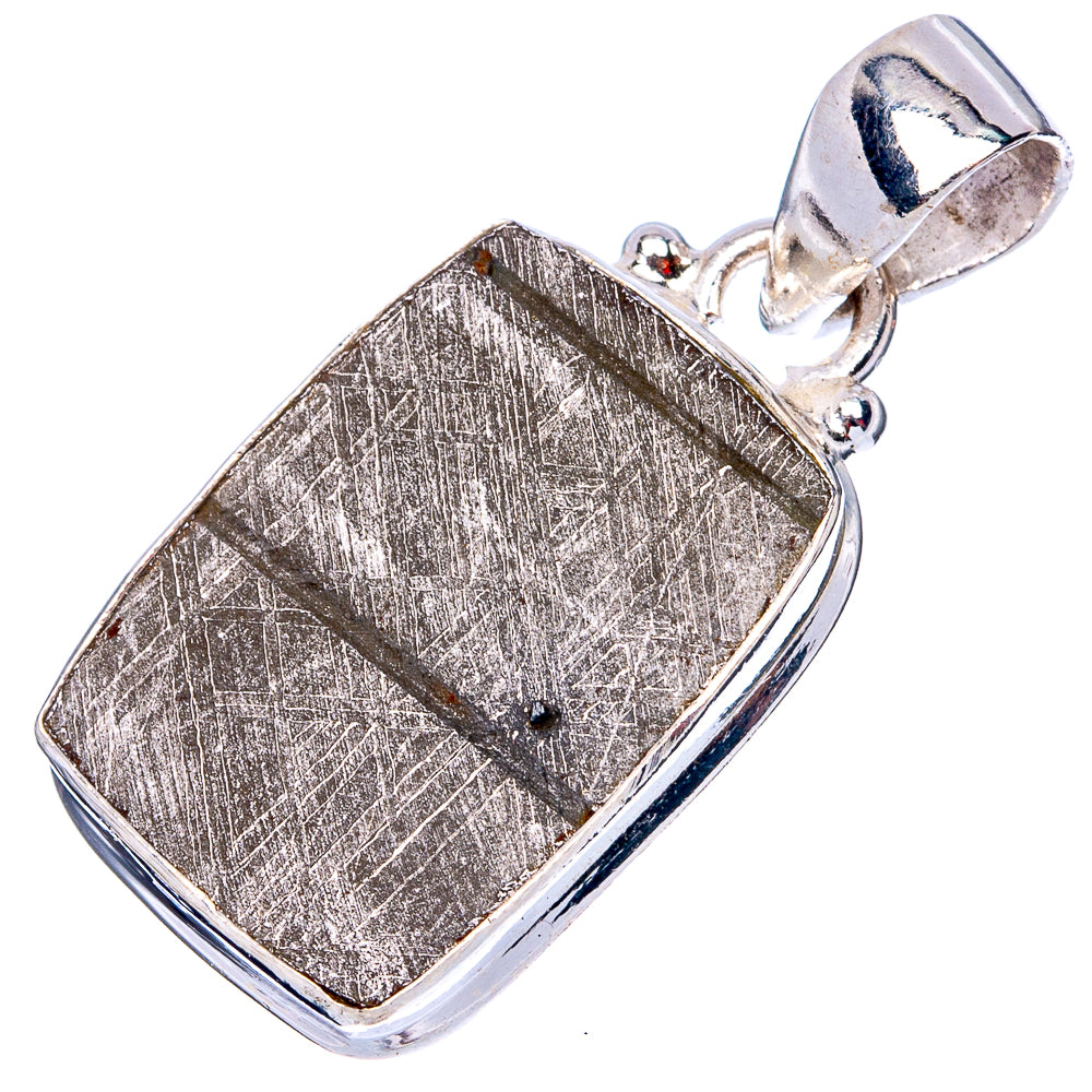 Rare Meteorite Pendant 1 1/4" (925 Sterling Silver) P41969