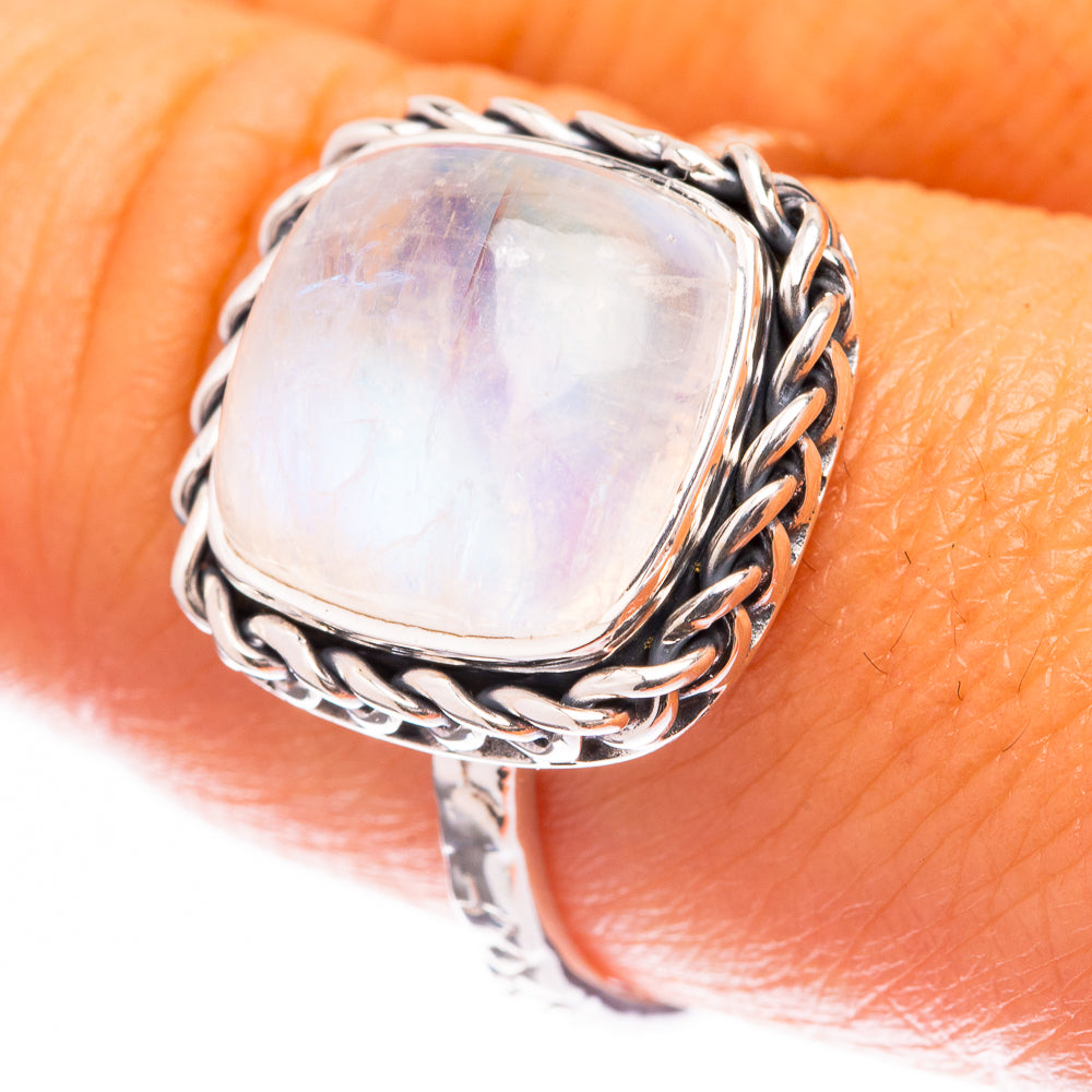 Premium Rainbow Moonstone Ring Size 9 (925 Sterling Silver) R141912