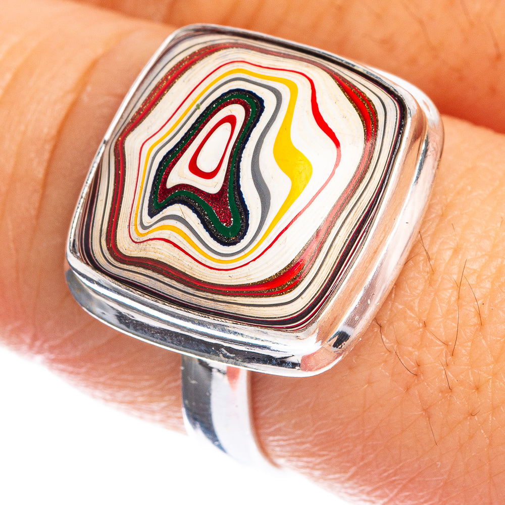 Fordite Ring Size 8.75 (925 Sterling Silver) R144279