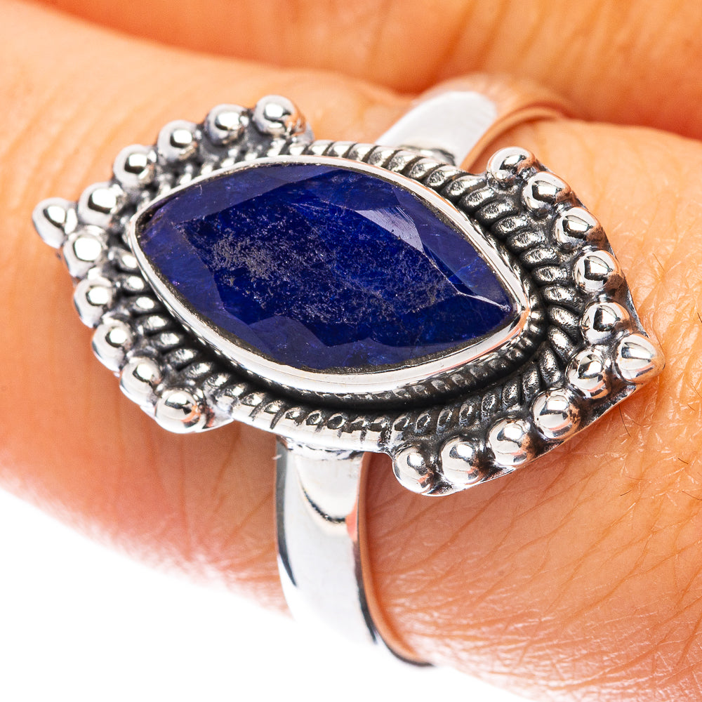 Blue Sillimnate 925 Sterling Silver Ring Size 8 (925 Sterling Silver) R5381