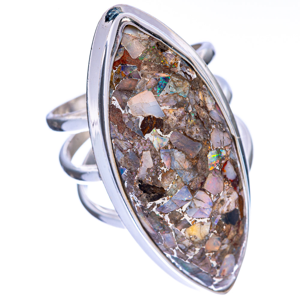 Large Brecciated Ethiopian Opal Ring Size 6 (925 Sterling Silver) R144657