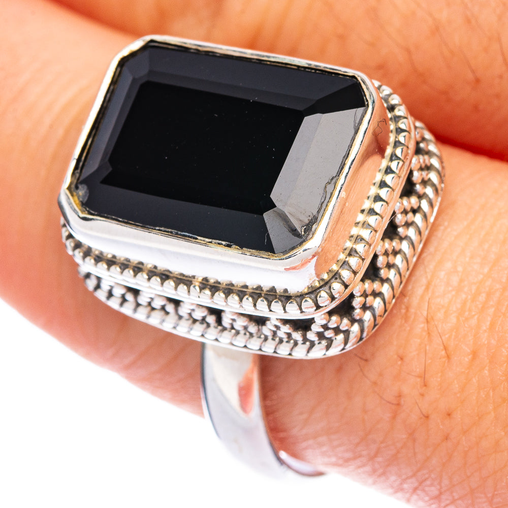 Black Onyx Ring Size 9.75 (925 Sterling Silver) R144404