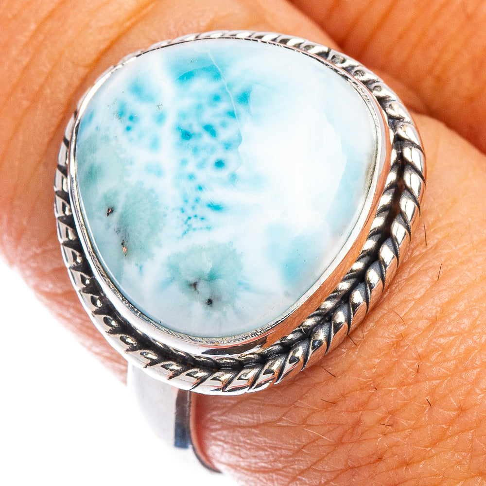 Larimar Ring Size 8.75 (925 Sterling Silver) R7038
