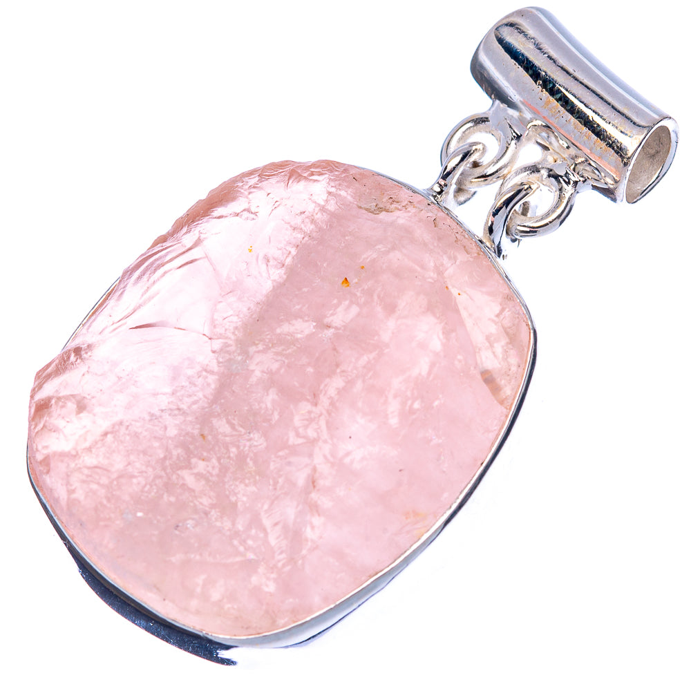 Rose Quartz Pendant 1 1/2" (925 Sterling Silver) P41675