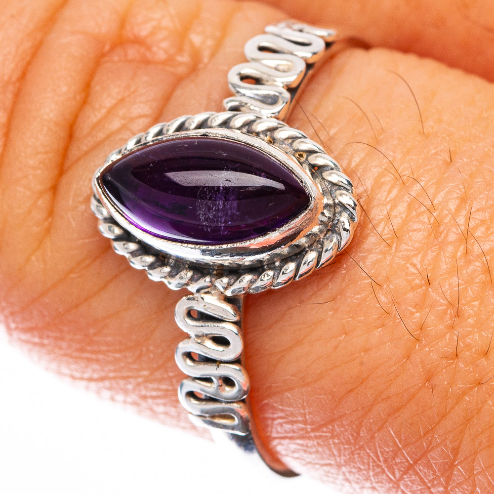Amethyst Dainty Ring Size 8.25 (925 Sterling Silver) R145057