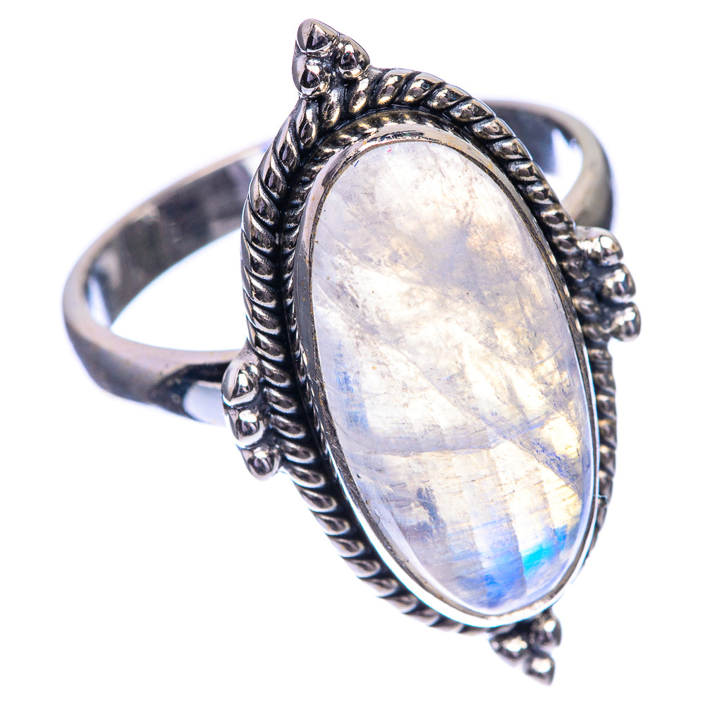 Rainbow Moonstone Ring Size 10 (925 Sterling Silver) RING143239