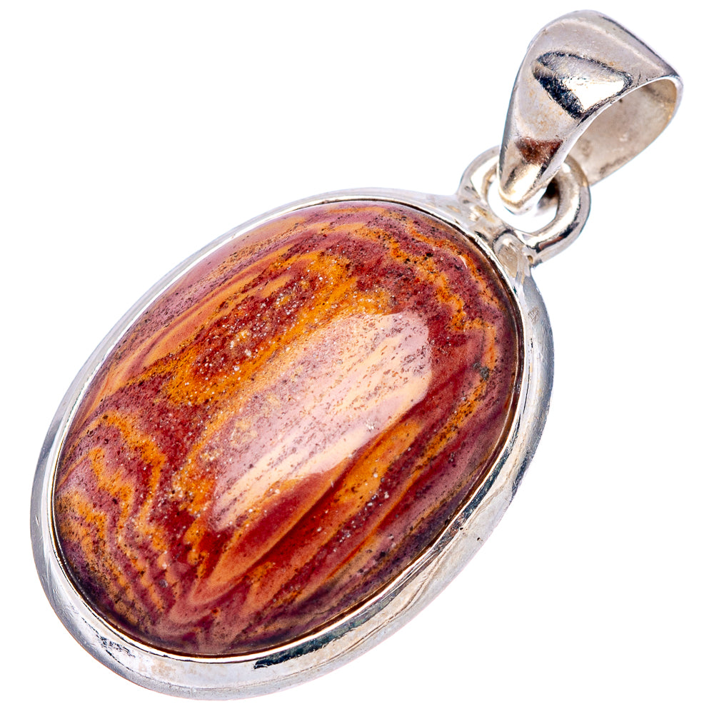 Snakeskin Jasper Pendant 1 1/4" (.925 Sterling Silver)