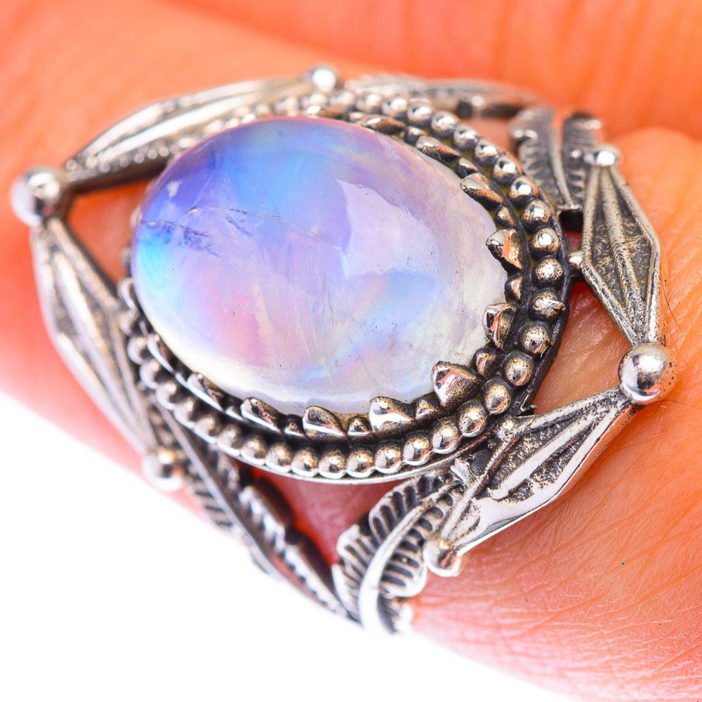 Rainbow Moonstone Ring Size 7.75 (925 Sterling Silver) RING139906
