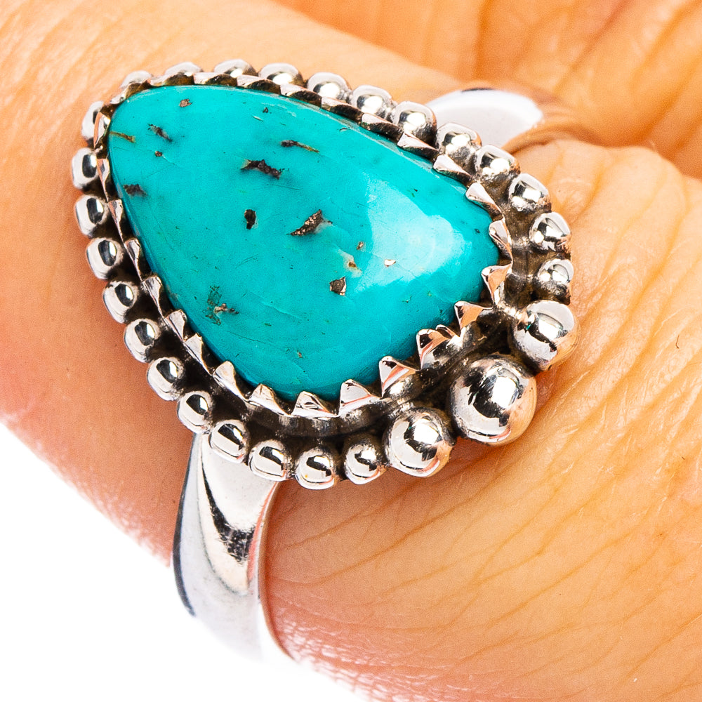 Rare Kingman Turquoise Ring Size 7.75 (.925 Sterling Silver)
