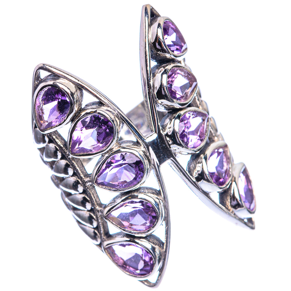 Large Amethyst 925 Sterling Silver Ring Size 6