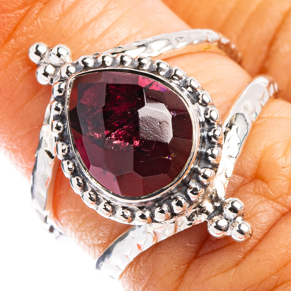 Premium Garnet Ring Size 5.75 (.925 Sterling Silver)