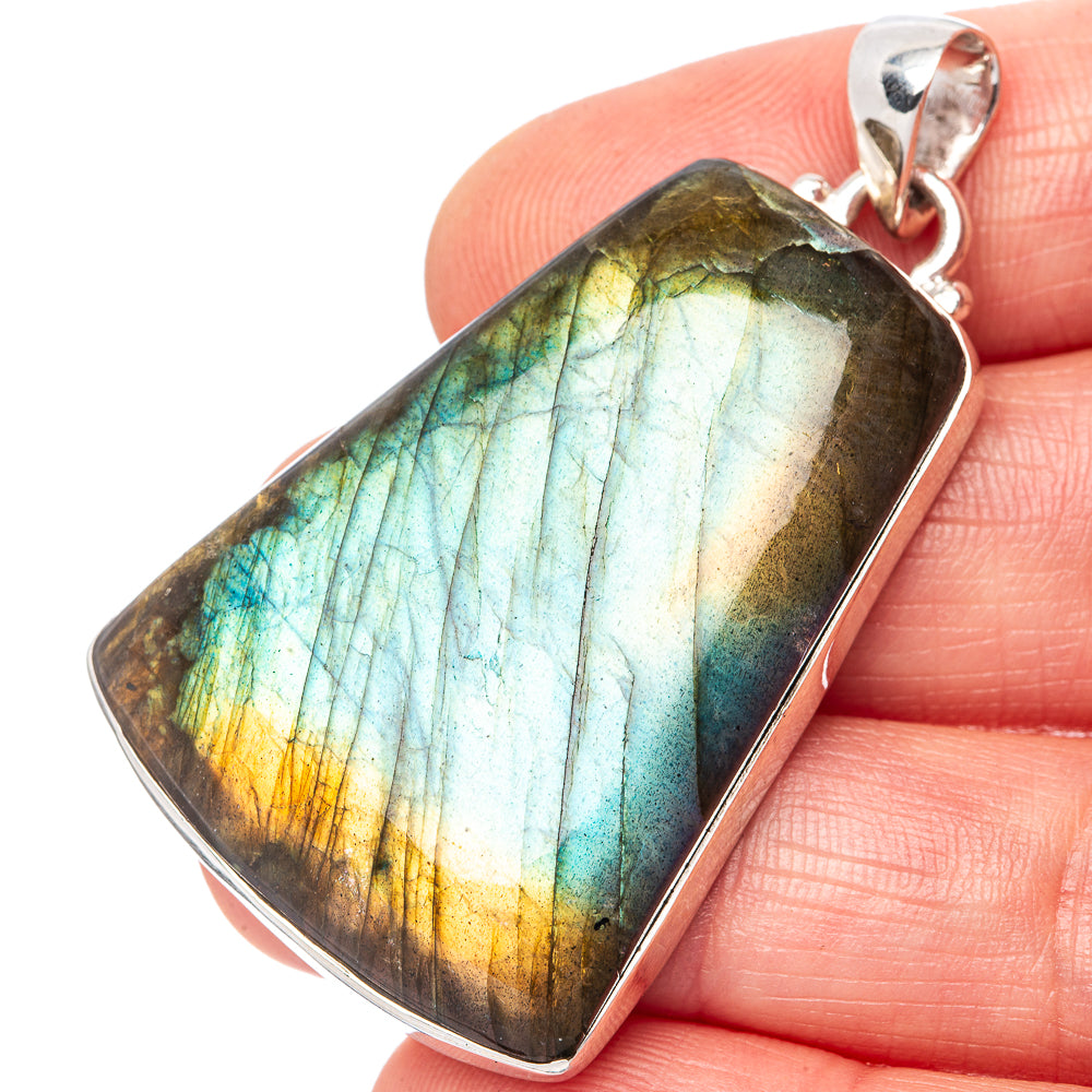 Labradorite 925 Sterling Silver Pendant 2" (925 Sterling Silver) P42696