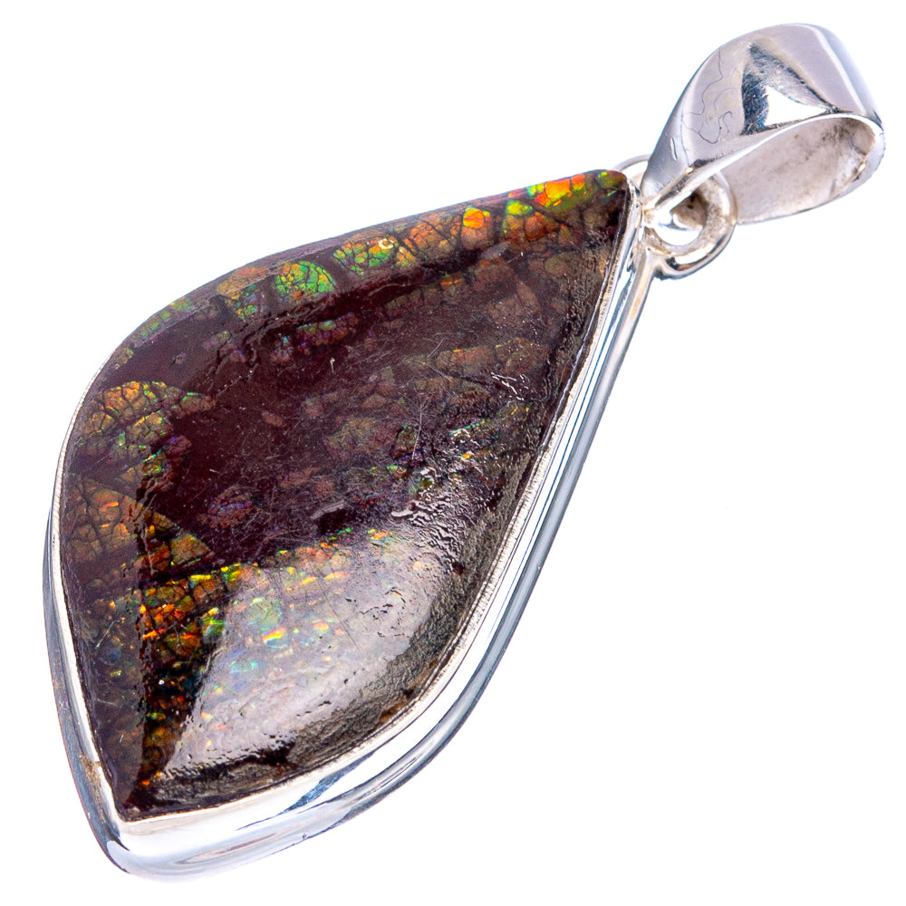 Rare Ammolite Pendant 1 5/8" (925 Sterling Silver) P43467