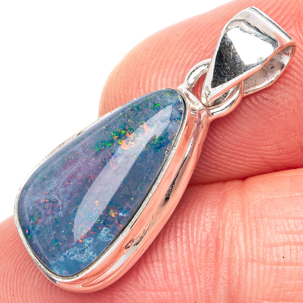 Rare Triplet Opal 925 Sterling Silver Pendant 1 1/8" (925 Sterling Silver) P41943