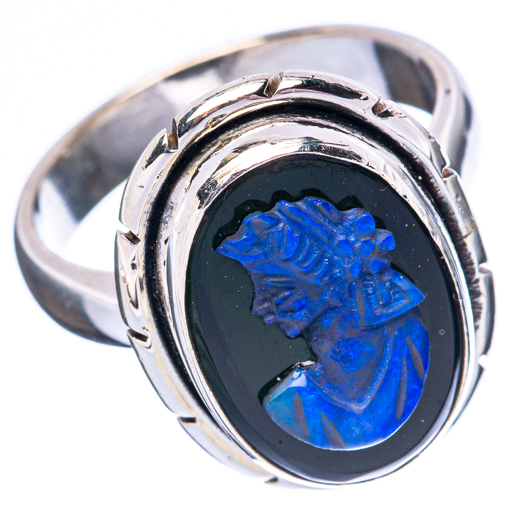 Lady Face Opal Cameo Ring Size 5 (925 Sterling Silver) R4031