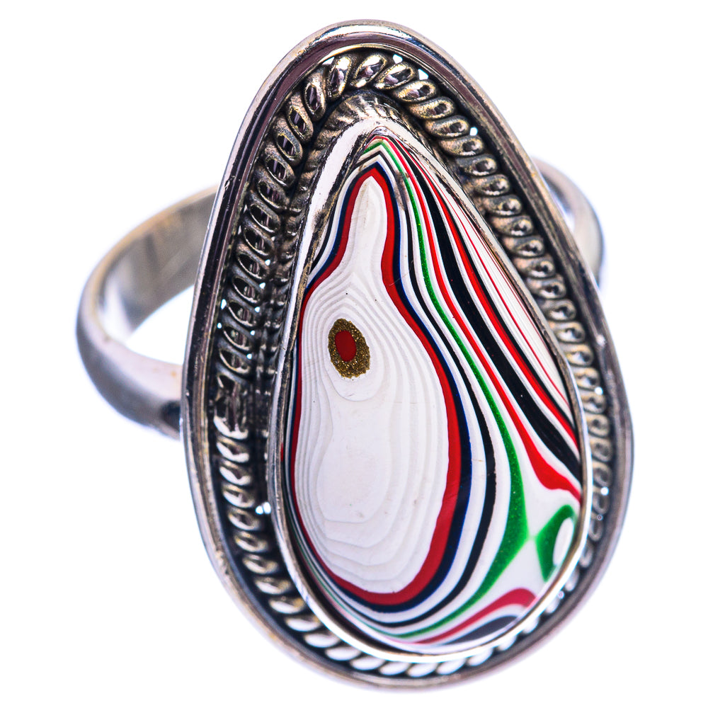 Fordite Ring Size 7.75 (925 Sterling Silver) R142301