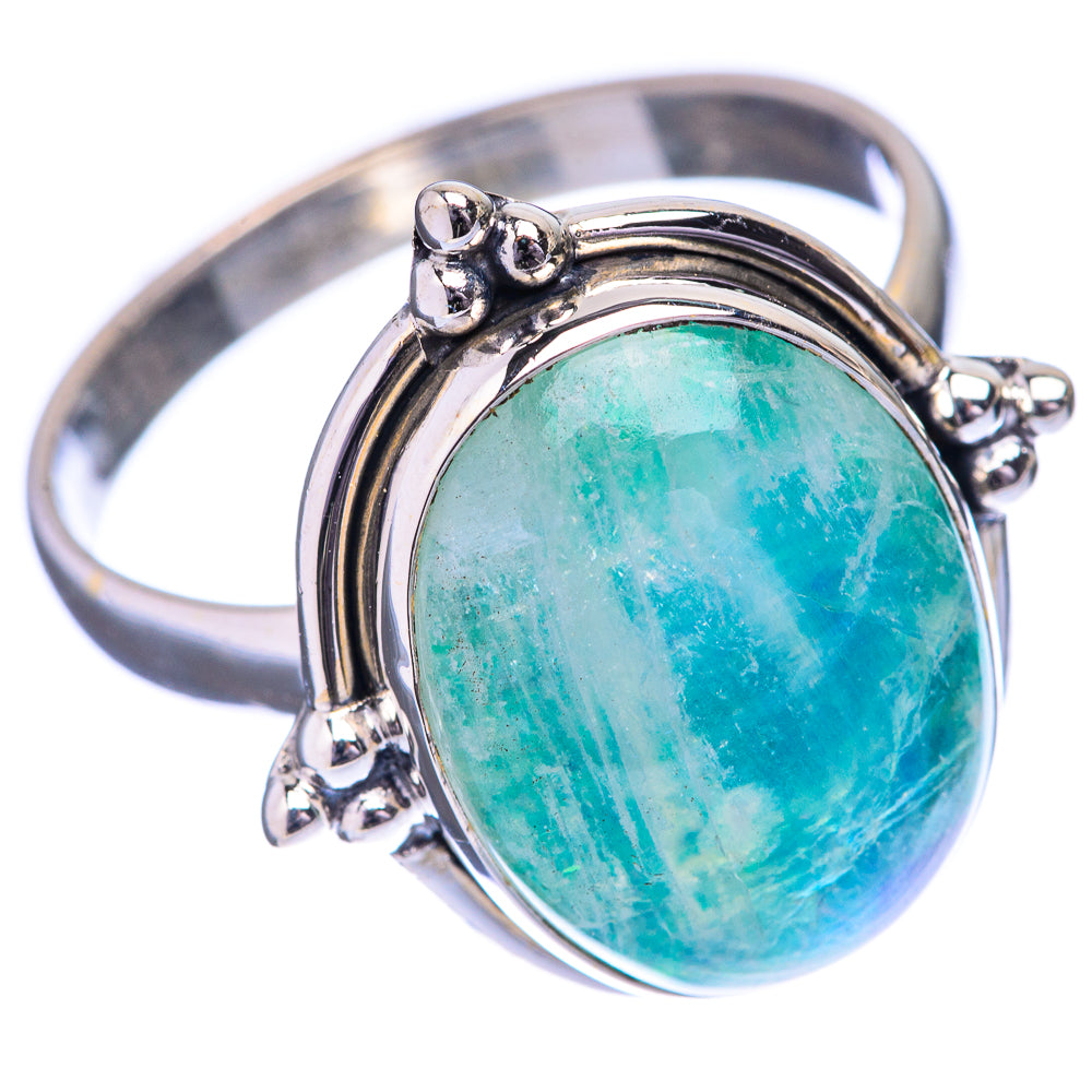 Green Moonstone Ring Size 11 (925 Sterling Silver) R142685