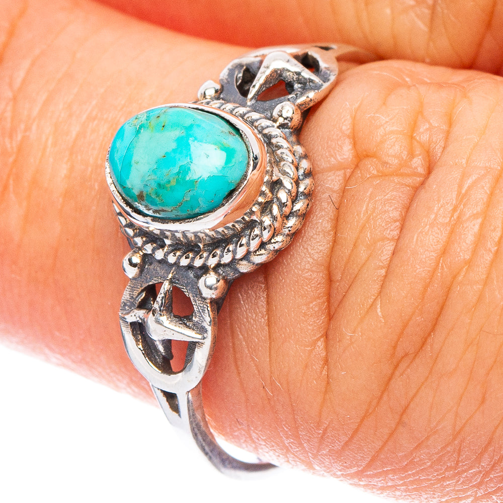 Value Arizona Turquoise Ring Size 6.75 (925 Sterling Silver) R7290